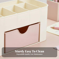 Multi-Compartment Drawer unit adaptable Desktop Organizer for Desk, Dorm Room