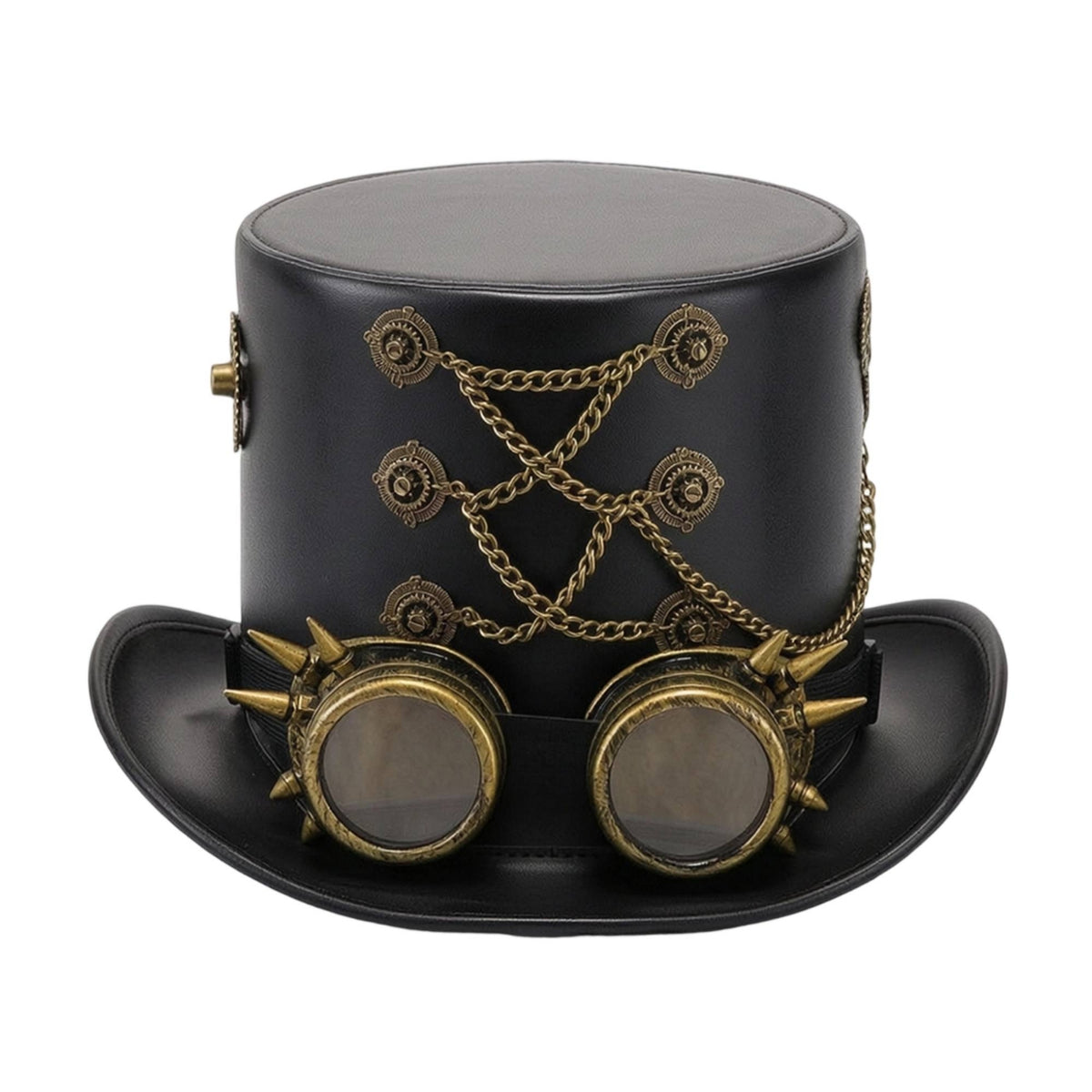 Steampunk Top Hat with Goggles Cosplay Steampunk Top Hat Gothic for Themed Parties