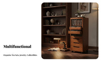 Multi-drawer Wooden Cabinet Storage Organizer Apothecary Chest Mobile Solid Wood Construction Space Saving Suitable for Hobbyists Homeowners Living Room Bedroom