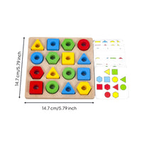 Child-Centered Geometric Matching Toy Sorting Wooden Shape Puzzle Hands-on Shape Sorter Cognitive for Preschoolers