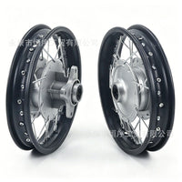 Two-Wheel Off-Road Motorcycle CRF50 Electric Wheel Hub Iron Ring 1.40x10 Inch Front and Rear Steel Rim