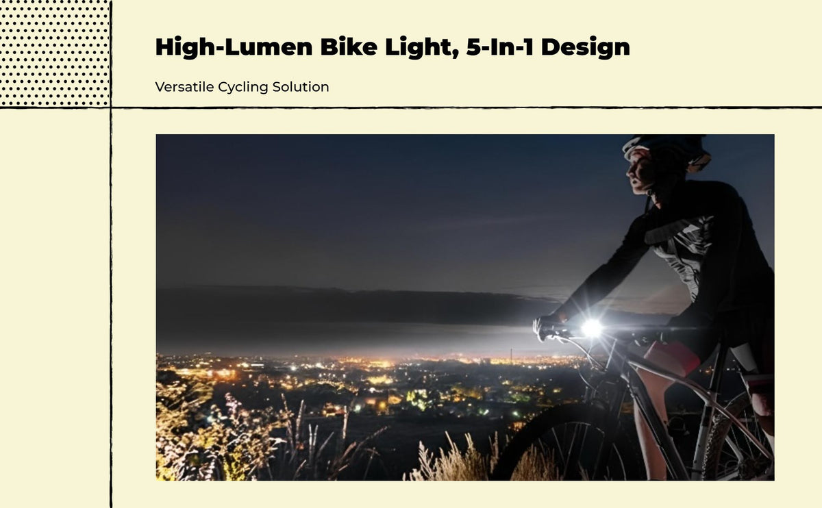 Waterproof USB bike headlight for night