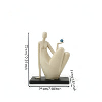 Abstract Sculpture Smooth Abstract Statue Textured for Office, Art Lovers