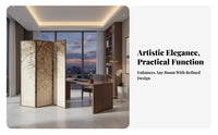 Song era Aesthetic Folding Panel Screen Chinese design Design 4-Panel Room separater Artistic Decoration Household Furnishing unrestrictedstanding for Interior Designers, Office Workers, Study, Bedroom, Studio Apartment, Restaurant