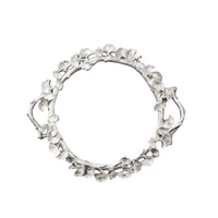 Ginkgo Leaf Tray Silver Tray with Mirrored Glass Base Elegant for Vanity