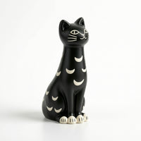 Cat Figurine Whimsical Cat Ornament Quirky for Desk, Bookshelf