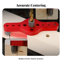 2 in 1 Function Self Centering Dowel Jig Adjustable Self-Centering Dowel Jig Easy to Use for Furniture Makers, Woodworkers, Joinery, Jobsite