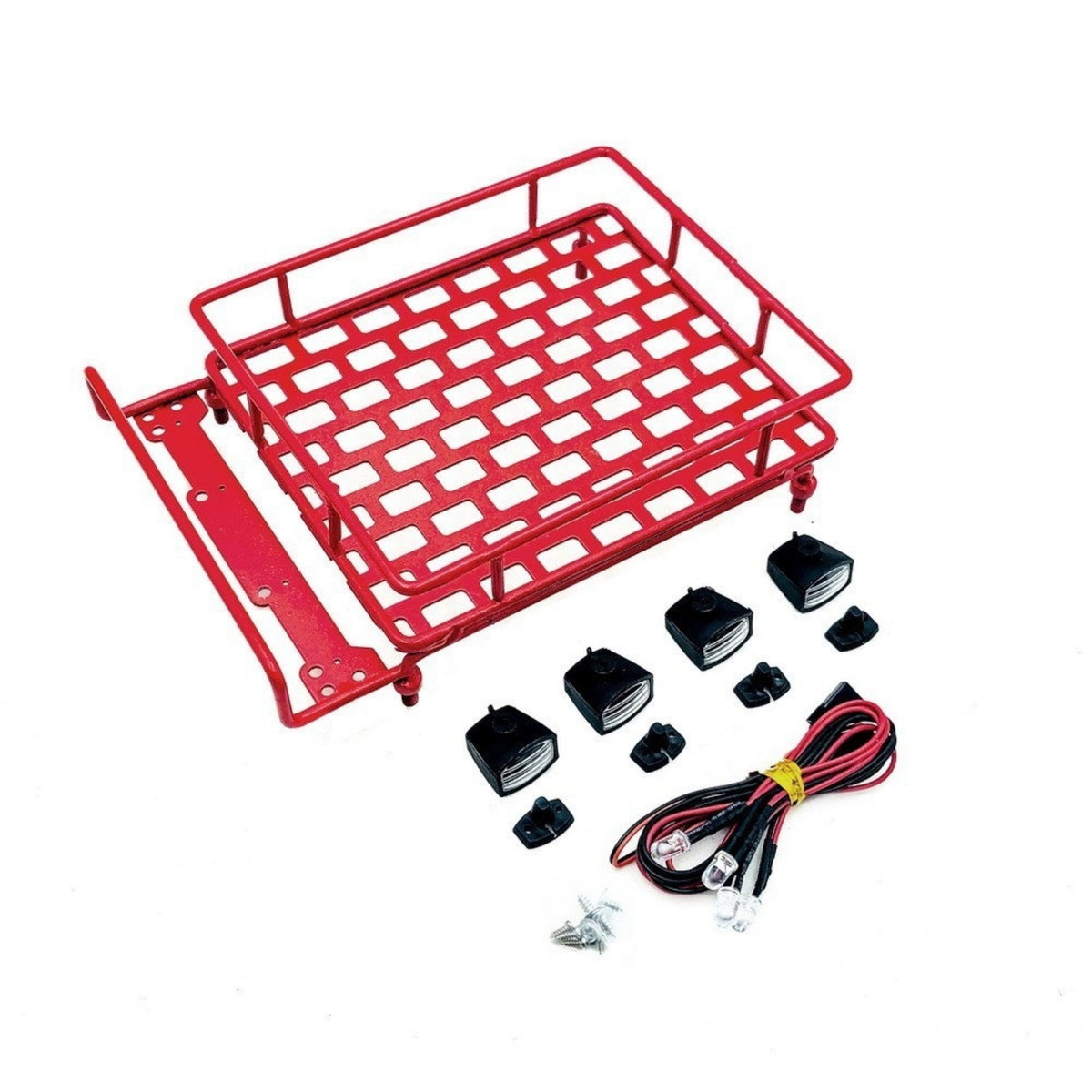 RC Roof Rack with Lights Compatible Accessory Long-Lasting for Hobbyists