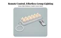 12 Pieces LED Tea Lights with Remote | Warm White, Tea Light Candles with Charging Base, Flickering, for Home Decor