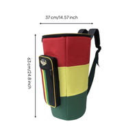 Drum Bag with Zippered Top Cover Thickened Hand Drum Backpack Cylindrical Hand for Percussionists