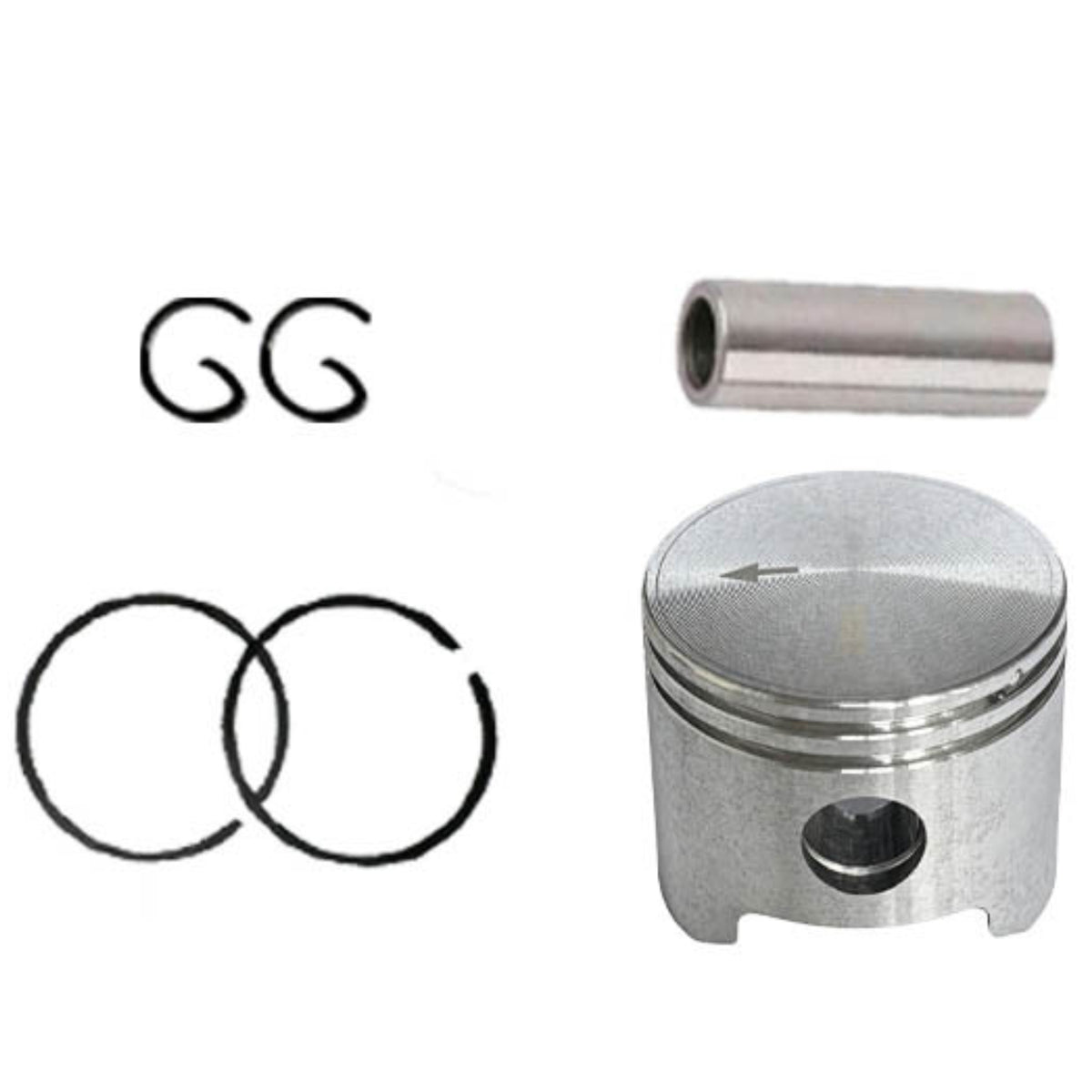 Cylinder Piston Kit with Rings Direct Replacement Piston Assembly Standard Part for Mechanics, Home Mechanics