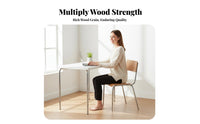 Wood and Metal Dining Chair Minimalist Design for Cafe, Office Workers, Students