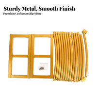 Gold Wedding Arch Frame Golden Finish Circular Wedding Backdrop Stand Metal Circle Backdrop Stand Easy Assembly for Weddings