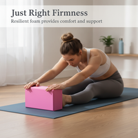 EVA Yoga Block for Adults and Kids, High-Density Foam Brick for Dance and Yoga Practice