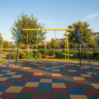 V-Shaped Frame Swing Set Galvanized Children's Swing Set Treated
