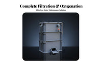 Fish Tank Water Distribution Box Waterfall Outlet Aquarium Trickle Strainer High-Efficiency Filtration Surface-Mounted Strainer Box for Outdoor