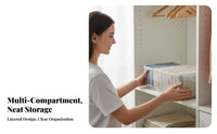 Pants Divider Box transparent Clothing Organizer Space-Saving for Closet, Drawer