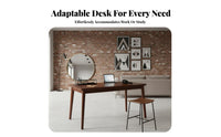 Minimalist Design Rectangular Wooden Desk Spacious Desktop Computer Table Thickened Legs Office Furniture Stable and Long-Lasting for Students, Home Workers, Professionals, Bedroom, Study Room, Dormitory