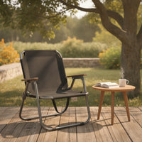 Foldable Folding Chair with Armrests Portable Camping Chair Long-Lasting Furniture Comfortable for Campers, Anglers