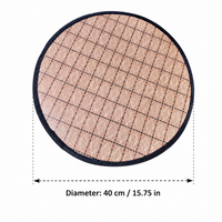 Dog Cooling Mat, Breathable Dog Mat for Pet Bed, Self Cooling Rattan Weave for Hot Summer Days, Brown Woven Plant Fiber