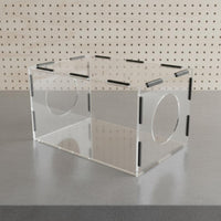 High Clarity Acrylic Grinding Dust Box Clear Vision Acrylic Dust Cover Box Safety Protection Transparent Grinding Guard Easy Cleaning for Crafters, Hobbyists, Jewelry Makers, Desktop, Craft Room