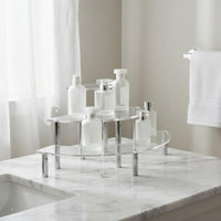 3 Tier Acrylic Display Stand Space Saving Transparent Perfume Display Rack