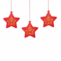 Easy to Hang Crimson Star Decoration Reusable Multi-Pointed Star Decor Lightweight Hanging Ornament Double-Sided Design for Business Owners, Event Planners, Home Decorators, Shopping Malls, Classrooms, Taverns, Restaurants