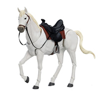 Articulated Horse Action Figure Model 2.0 Version, White and Brown