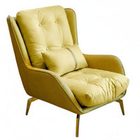 Armchair with Ottoman Light Luxury Design Accent Chair and Ottoman Set Nordic Design Comfortable Seating for Adults