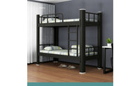 Metal Bunk Bed Frame Heavy Duty Bunk Bed with Guardrail Space-Saving Furniture for Teens, Students, Shared Bedroom, Dormitory, Hostel