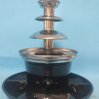 Three-Tier Stainless Steel Chocolate Fountain with Fruit Tray, 120V EU Plug, Black