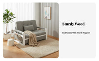 Space-Saving Fold-expandable Single Sofa Bed Foldable Pull-expandable Armchair Bed two-in-unifiedPurpose Design Sleeper Chair Multi-Functional for Guest Hosts, Apartment Dwellers, available inice Workers, Small Living Spaces, Balcony, Bedroom, Dorm Room