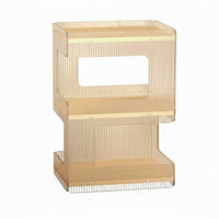 Modern Design C-Shaped Bedside Shelf Space-Saving Nightstand 2-Tier Storage Bedroom Furniture adaptable for Apartment Dwellers, Homeowners, Remote Workers, Small Spaces, Dorm Room, Home Office