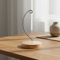 Ornament Hanger Stand Sturdy Desk Display Bracket Wood Base for Outdoor, Garden