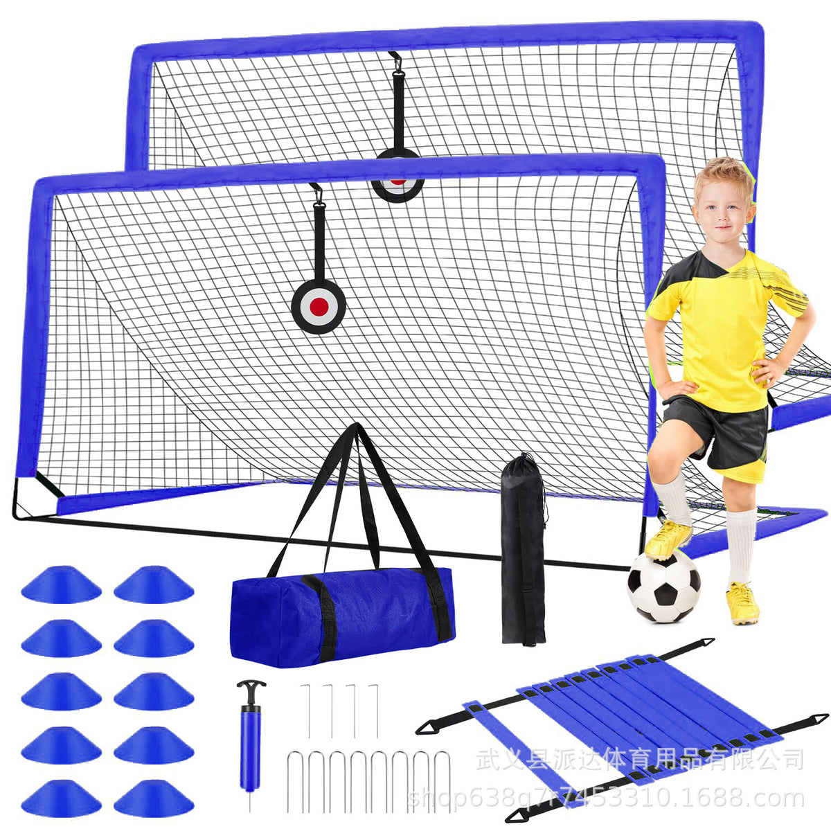 New Portable Foldable Football Goal 6x4FT for Youth Outdoor Soccer Goal Frame