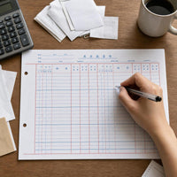 Ledger Book Set for Inventory, Cash, Bank, and General Accounts