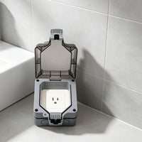 Waterproof Enclosure Clear Socket Cover with Flip-up Lid Guard Outlet Guard for Patio