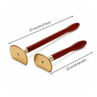 2 Pieces Gua Sha Tool with Wooden Handle Comfortable Massager Lightweight
