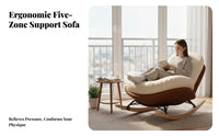 Upholstered Rocking Chair Quiet Non-Slip Recliners Upholstered Recliner Ergonomic Design Modern Design for Homeowners