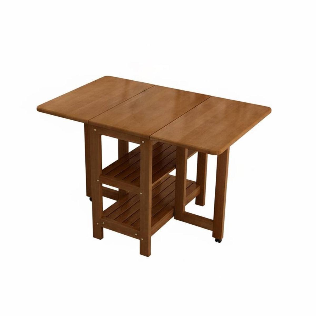 Expandable Gateleg Console Seats 4 to 6 People Transformable Console Table Foldable Design Space-Saving for Living Room