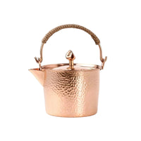 Hammered Copper Kettle Artisanal Finish Short Pour Spout Secure Metal Handle Stylish Silhouette Antique Appeal Suitable for Tea Ceremony Tea Lovers Tea Room Living Room Decor
