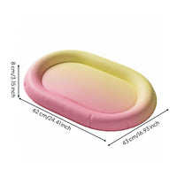 Pet Cooling Bed Inflatable Rim Oval Supportive Rim Dog Bed Gradient