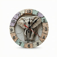 3D Wall Clock Easy-to-Read Clock with 3D Relief Decorative for Bedroom, Office