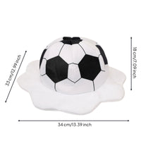 Soccer-Head Hat Funny Soccer Ball Hat Reusable Fuzzy Football Cap for Stage Performance