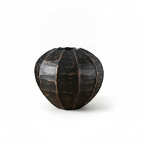 Decorative Vase Hollow Form Wood-Grain Vase Tabletop Flower Holder