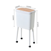 High-Legged Trash Can Large Capacity Slim Kitchen Wastebasket for Living Room