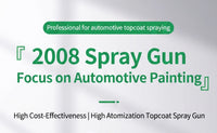 HVLP Gravity Feed Spray Gun Kit with Multiple Nozzle Sizes