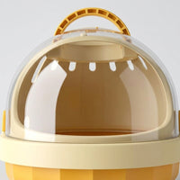 Portable Bird Cage and Small Bird Carrier, Dome Pet Bird Carrier with 60ml Water Bottle and Padded Liner for fresh air excursions and animal doctor
