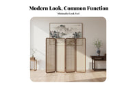 Chinese design Design Folding Woven Panel Screen Movable Freestanding Panel Divider sturdy Wood Frame Space Management Item Portable for Office Workers, Homeowners, Students, Entrydirection, Bedroom, Studio Apartment