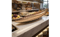 Serving Dish Stainless Steel Tray Rust-Resistant Fish-Shaped Food Plate for Buffet, KTV, Club